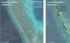 美公布卫星图：越南推进在南海10个岛礁非法填海造岛