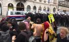 奥地利首都维也纳右翼分子游行与左翼示威者冲突【图】