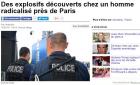 法国警方在巴黎附近一名激进分子家中发现爆炸物【图】