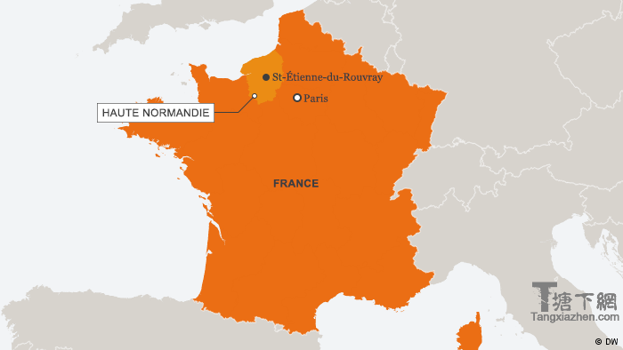 Karte Frankreich Saint Étienne du Rouvray Englisch