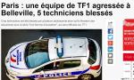 法国TF1电台一摄影团队在Belleville被攻击 造成5人受伤
