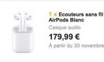 法国零售商称11月30日正式发售苹果AirPods无线耳机